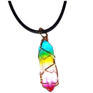 Rainbow GEOMETRIC Energy Pendant Necklace unisex